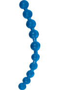 Thai Jelly Jumbo Anal Beads - Blue