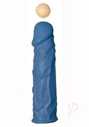 Great Extender 1st Silicone Vibrating Sleeve 7.5in - Blue