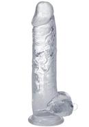 In A Bag Big Dick Dildo With Balls 8in - Clear