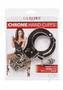 Chrome Hand Cuffs With Chain - Silver